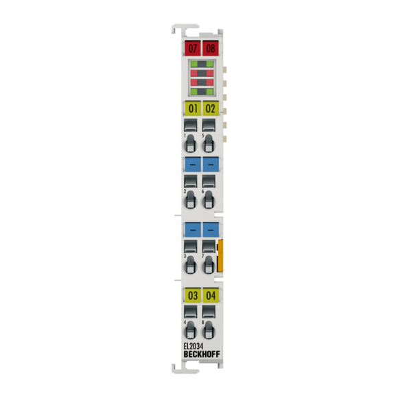 Nouveau EL2034 BECKHOFF EtherCAT Terminal, sortie numérique à 4 canaux, 24 V DC, 2 A, avec diagnostic Nouveau EL2034 BECKHOFF EtherCAT Terminal, sortie numérique à 4 canaux, 24 V DC, 2 A, avec diagnostic