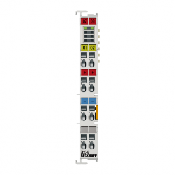Nouveau EL2042 BECKHOFF EtherCAT Terminal, sortie numérique à 2 canaux, 24 V DC, 2 x 4 A/1 x 8 A