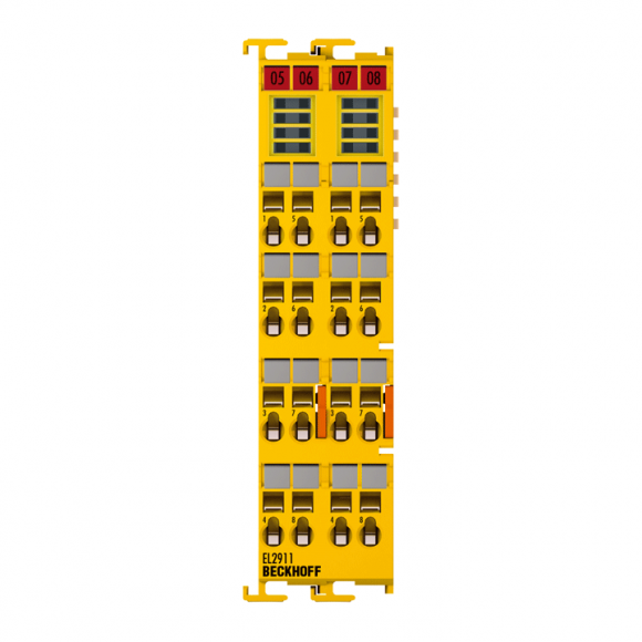 Nouvelle borne EtherCAT BECKHOFF EL2911, entrée numérique à 4 canaux + sortie numérique à 1 canal, 24 V DC, 10 A, TwinSAFE, TwinSAFE Logic