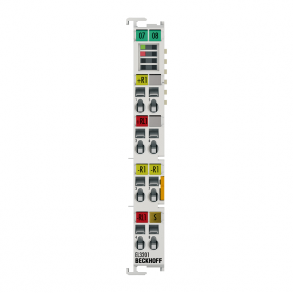 Nouveau Terminal EtherCAT BECKHOFF EL3201, entrée analogique 1 voie, température, RTD (Pt100), 16 bits Nouveau Terminal EtherCAT BECKHOFF EL3201, entrée analogique 1 voie, température, RTD (Pt100), 16 bits