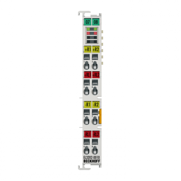Nouveau EL3202-0010 BECKHOFF EtherCAT Terminal, entrée analogique 2 canaux, température, RTD (Pt100), 16 bits, haute précision