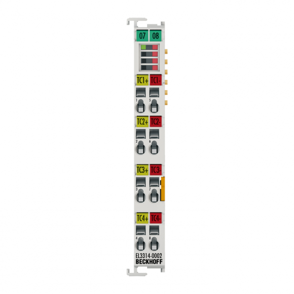 Nouveau EL3314-0002 BECKHOFF EtherCAT Terminal, entrée analogique 4 canaux, température, thermocouple, 24 bits, isolé électriquement Nouveau EL3314-0002 BECKHOFF EtherCAT Terminal, entrée analogique 4 canaux, température, thermocouple, 24 bits, isolé électriquement