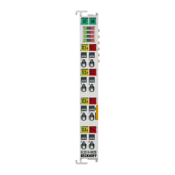 Nouveau EL3314-0020 BECKHOFF EtherCAT Terminal, entrée analogique 4 canaux, température, thermocouple, 24 bits, haute précision, calibré en usine Nouveau EL3314-0020 BECKHOFF EtherCAT Terminal, entrée analogique 4 canaux, température, thermocouple, 24 bits, haute précision, calibré en usine
