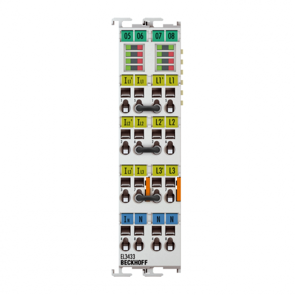 Nouveau Terminal EtherCAT BECKHOFF EL3433, entrée analogique 3 canaux, mesure de puissance, 500 V AC, 10 A, 16 bits