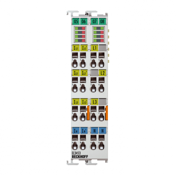 Nouveau Terminal EtherCAT BECKHOFF EL3453, entrée analogique 3 canaux, mesure de puissance, 690 V AC, 0,1/1/5 A, 24 bits, isolation galvanique Nouveau Terminal EtherCAT BECKHOFF EL3453, entrée analogique 3 canaux, mesure de puissance, 690 V AC, 0,1/1/5 A, 24 bits, isolation galvanique