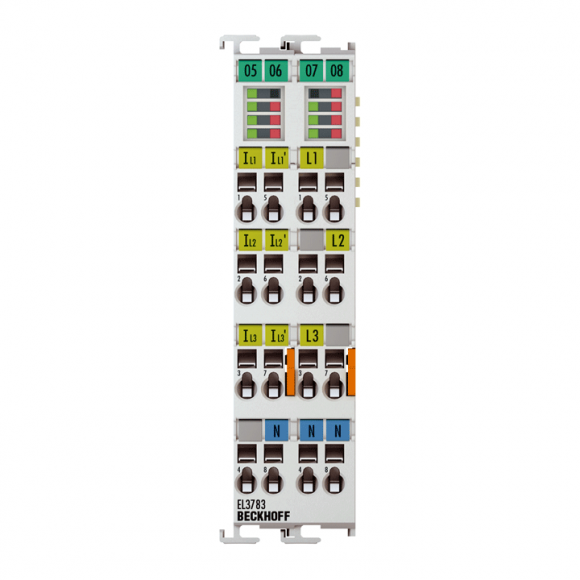 Nouveau Terminal EtherCAT BECKHOFF EL3783, entrée analogique 3 canaux, multifonction, 690 V AC, 1/5 A, 16 bits, 20 ksps, isolé électriquement, suréchantillonnage Nouveau Terminal EtherCAT BECKHOFF EL3783, entrée analogique 3 canaux, multifonction, 690 V AC, 1/5 A, 16 bits, 20 ksps, isolé électriquement, suréchantillonnage