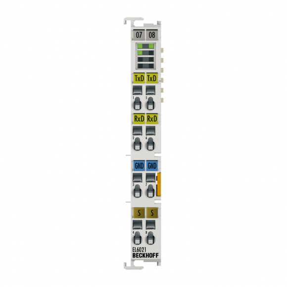 Nouveau EL6021 BECKHOFF EtherCAT Terminal, interface de communication à 1 canal, série, RS422/RS485 Nouveau EL6021 BECKHOFF EtherCAT Terminal, interface de communication à 1 canal, série, RS422/RS485