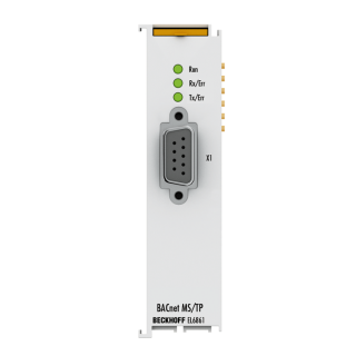 Nouveau EL6861 BECKHOFF EtherCAT Terminal, interface de communication à 1 canal, BACnet-MS/TP, RS485, D-sub