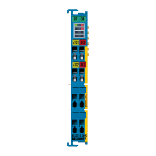 Nouveau ELX3312-0090 BECKHOFF EtherCAT Terminal, entrée analogique 2 voies, température, thermocouple, 16 bits, Ex i, TwinSAFE SC