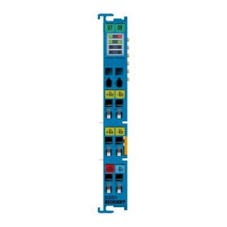 Nouveau ELX3351 BECKHOFF EtherCAT Terminal, entrée analogique 1 voie, pont de mesure, pont complet, 24 bits, Ex i