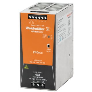 Nouveau PRO ECO 240W 24V 10A weidmueller Bloc d'alimentation, bloc d'alimentation à découpage, 24 V, N° de commande : 1469490000